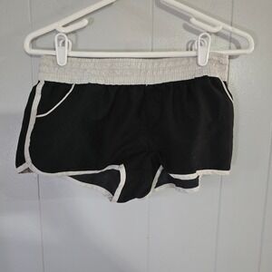 Ocean Pacific Board Shorts Womens Medium Black White Contrast Dolphin Trim